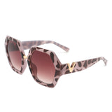 HS2124 - Women Geometric Fashion Square Hexagonal Oversize Wholesale Sunglasses