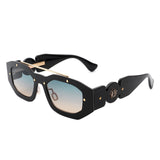 HS3013 - Geometric Retro Irregular Brow-Bar Square Fashion Wholesale Sunglasses