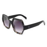 S1168 - Women Square Oversize Geometric Hexagonal Fashion Sunglasses