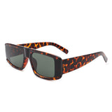 HS1040-1 - Rectangle Vintage Flat Top Retro Fashion Sunglasses