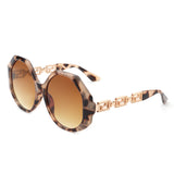 S2103 - Women Round Circle Geometric Fashion Oversize Sunglasses