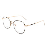 BJ2001 - Circle Geometric Round Metal Blue Light Blocker Glasses