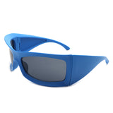 HS1189 - Square Retro Chunky Wrap Around Wholesale Sunglasses