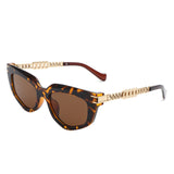 HS2140 - Women Chic Chain Link Design Fashion Cat Eye Wholesale Sunglasses