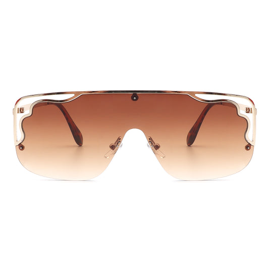 HJ3006 - Square Half Frame Irregular Fashion Sunglasses