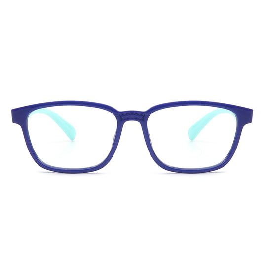 HK1014 - Children Rectangle Classic Blue Light Blocking Kids Glasses