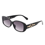 HS1104 - Rectangular Narrow Retro Tinted Fashion Square Sunglasses