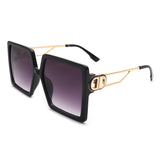 HS2008-1 - Square Oversize Flat Top Women Fashion Sunglasses