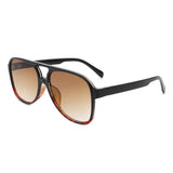 HS1085 - Retro Oversize Brow-Bar Fashion Aviator Sunglasses