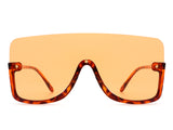 HS1004 - Oversize Half Frame Retro Square Fashion Wholesale Sunglasses