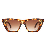 HS1143 - Women Retro Cat Eye Fashion Square Sunglasses