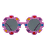 HK2019 - Children Junior Round Circle Cute Heart Kids Wholesale Sunglasses