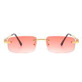 HW3013 - Classic Rectangle Narrow Vintage Tinted Fashion Retro Sunglasses