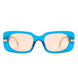 HS2110 - Square Modern Chain Link Design Fashion Chic Sunglasses