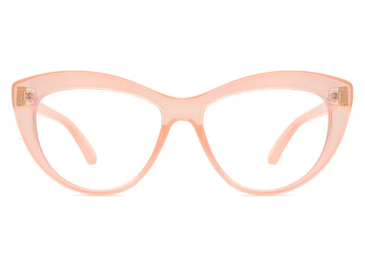 HBJ2013 - Women Retro Bold Round Cat Eye Fashion Blue Light Blocker Glasses