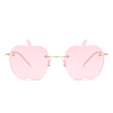 HW2011 - Rimless Apple Shape Party Frameless Tinted Sunglasses