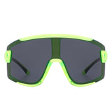 S2117 - Oversize Sporty Square Chunky Shield Sunglasses