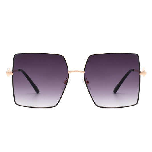 HJ2030 - Square Oversize Flat Top Tinted Women Fashion Sunglasses