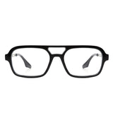 HS1099 - Retro Square Brow-Bar Fashion Aviator Style Vintage Sunglasses