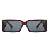 HS2128 - Rectangle Retro Chunky Square Wrap Around Wholesale Sunglasses
