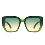 HS2123 - Women Square Tinted Oversize Chunky Fashion Wholesale Sunglasses