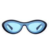 S2123 - Oval Retro Vintage Inspired Round Tinted Fashion Sunglasses