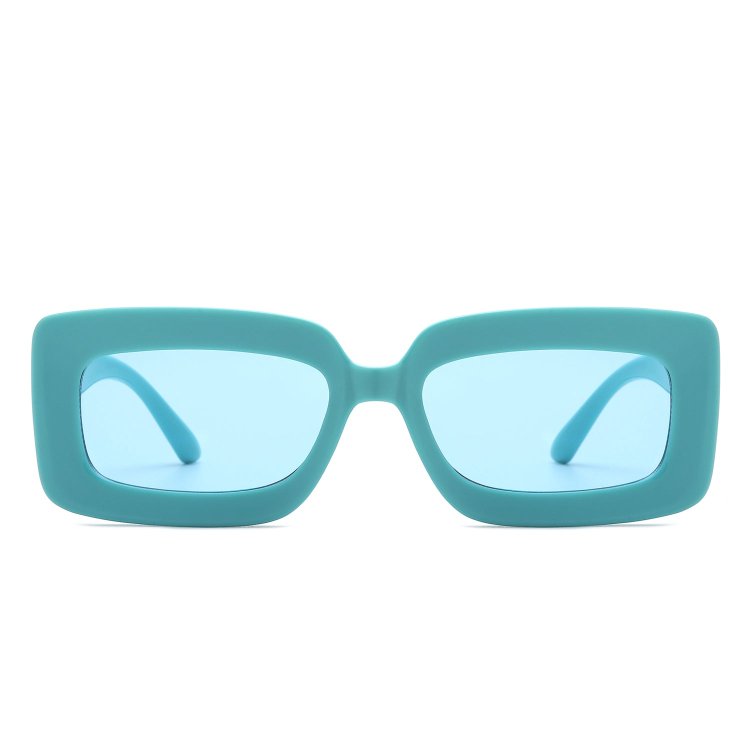 HS1196 - Rectangle Flat Lens Fashion Tinted Square Wholesale Sunglasses - Iris Fashion