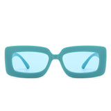 HS1196 - Rectangle Flat Lens Fashion Tinted Square Wholesale Sunglasses - Iris Fashion