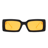 HS2100 - Square Flat Top Chain Link Temple Design Fashion Sunglasses