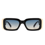 HS2089 - Rectangle Narrow Fashion Tinted Square Sunglasses