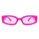 HS18063 - Retro Rectangle Vintage Small Square Fashion Sunglasses