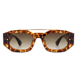 HS3013 - Geometric Retro Irregular Brow-Bar Square Fashion Wholesale Sunglasses