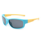 HKP1007 - Kids Rectangle Polarized Sports Wrap Children Sunglasses