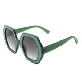 HS2093 - Women Oversize Polygonal Fashion Square Sunglasses