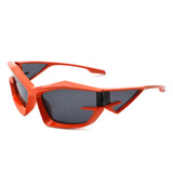 HS1181 - Futuristic Rectangle Geometric Chunky Square Fashion Wholesale Sunglasses