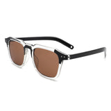 HS18058 - Retro Vintage Square Aviator Fashion Sunglasses