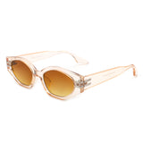 S1174 - Oval Slim Retro Narrow Vintage Cat Eye Fashion Sunglasses