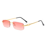 HW3013 - Classic Rectangle Narrow Vintage Tinted Fashion Retro Sunglasses