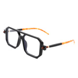 HS2065 - Retro Square Flat Top Brow-Bar Fashion Sunglasses