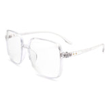 B1013 - Square Large Oversize Blue Light Blocker Fashion Glasses