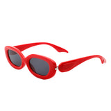 HS1163 - Round Narrow Oval Chic Fashion Wholesale Sunglasses