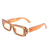 HS2075 - Retro Narrow Rectangle Flat Top Slim Fashion Sunglasses