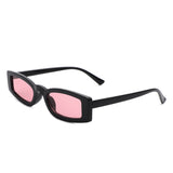 HS1191 - Rectangle Slim Retro Tinted Square Vintage Narrow Wholesale Sunglasses