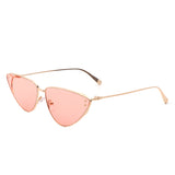 J2033 - Retro Tinted Flat Lens Fashion Cat Eye Sunglasses