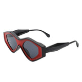 HS1119 - Geometric Triangle Irregular Bold Futuristic Fashion Sunglasses