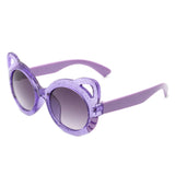HK2031 - Girls Round Shaped Devil-Cat Ear Toddler Kids Wholesale Sunglasses