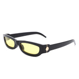 HS1208 - Rectangle Retro Slim Tinted Narrow Wholesale Sunglasses