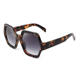 S1168 - Women Square Oversize Geometric Hexagonal Fashion Sunglasses