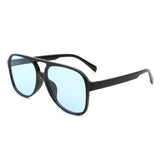 HS1085 - Retro Oversize Brow-Bar Fashion Aviator Sunglasses