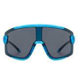 S2117 - Oversize Sporty Square Chunky Shield Sunglasses